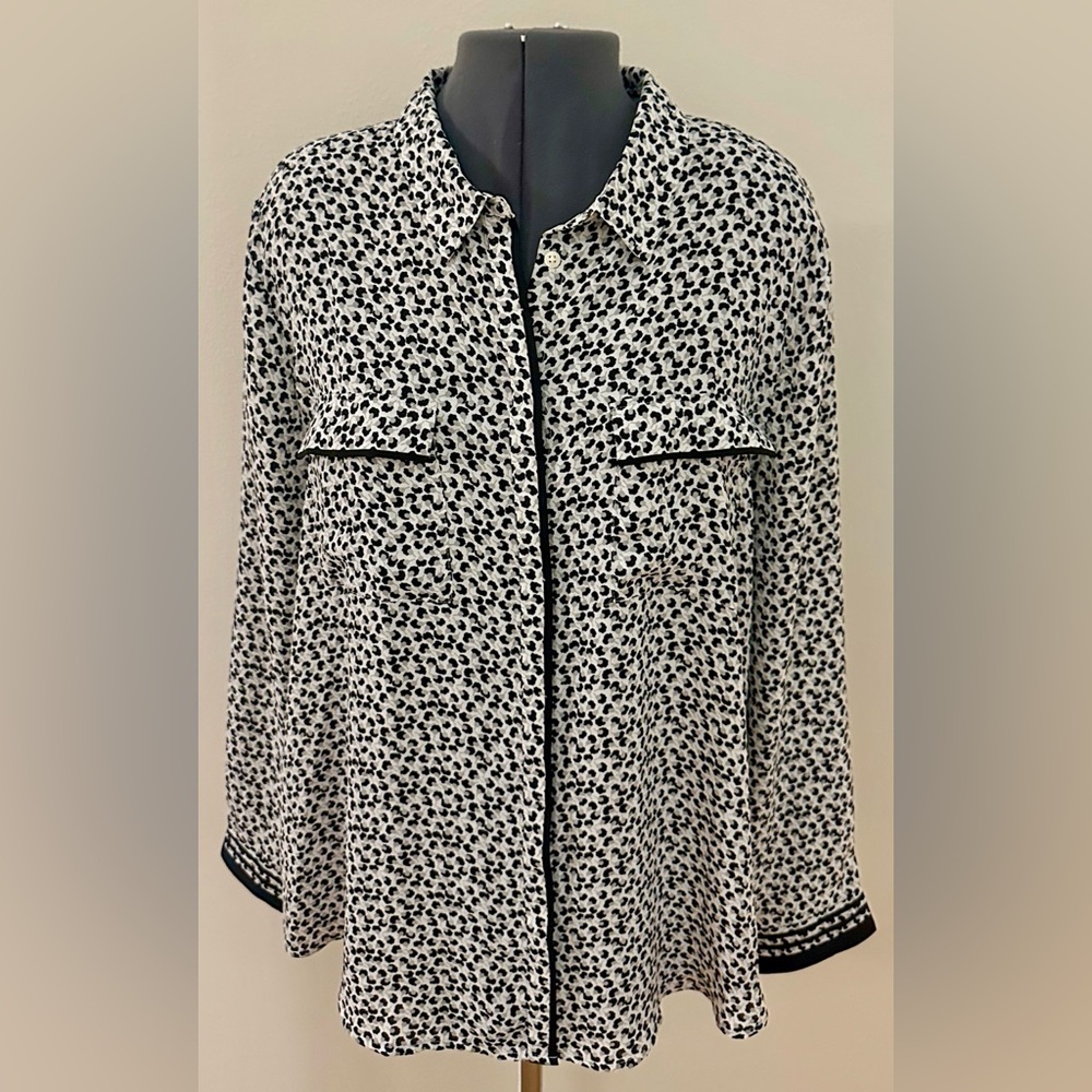 LOFT Floral Blouse Petite Plus Size